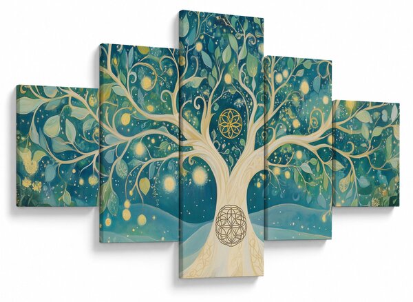 Obraz – Magiczne drzewo ze spiralami (125x70 cm)