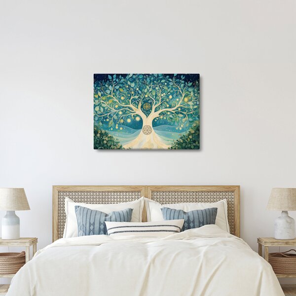 Obraz – Magiczne drzewo ze spiralami (70x50 cm)
