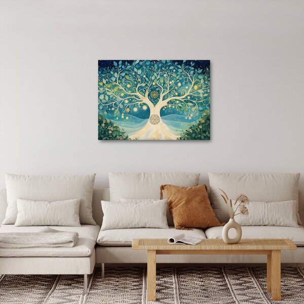 Obraz – Magiczne drzewo ze spiralami (70x50 cm)