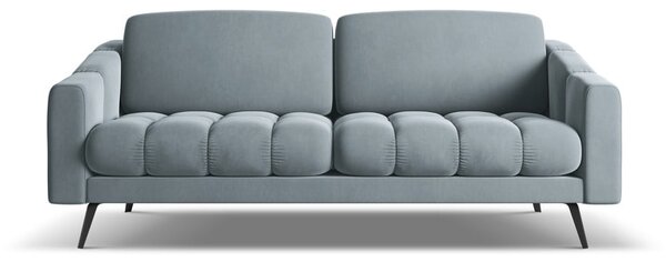 Jasnoniebieska aksamitna sofa 202 cm Nalu – Makamii