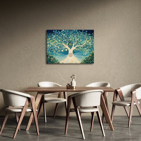 Obraz – Magiczne drzewo ze spiralami (70x50 cm)