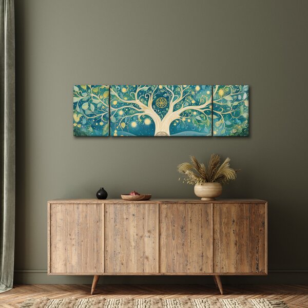 Obraz – Magiczne drzewo ze spiralami (170x50 cm)