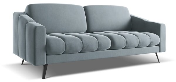 Jasnoniebieska aksamitna sofa 202 cm Nalu – Makamii
