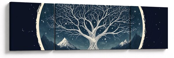 Obraz – Magiczne drzewo z jeleniem II. (170x50 cm)