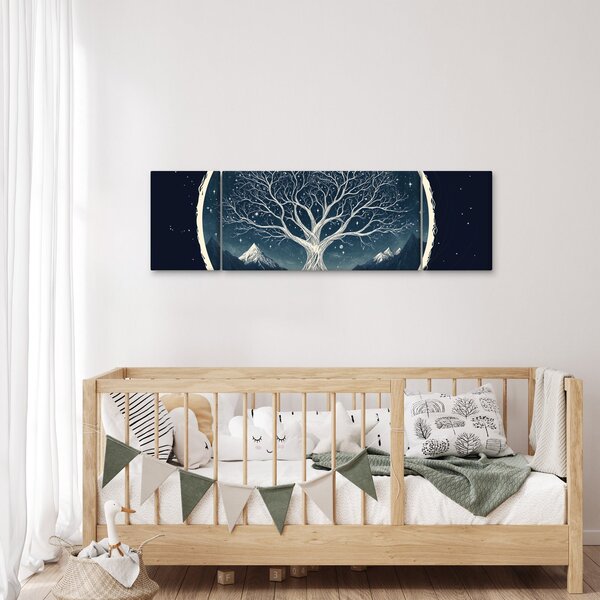 Obraz – Magiczne drzewo z jeleniem II. (170x50 cm)