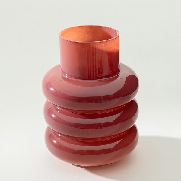 Wazon szklany Rosso 16x24 cm