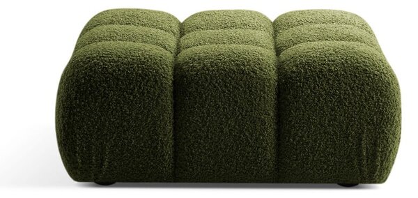 Zielony podnóżek modułowy z materiału bouclé Bellis – Micadoni Home