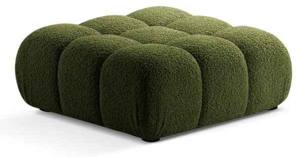Zielony podnóżek modułowy z materiału bouclé Bellis – Micadoni Home