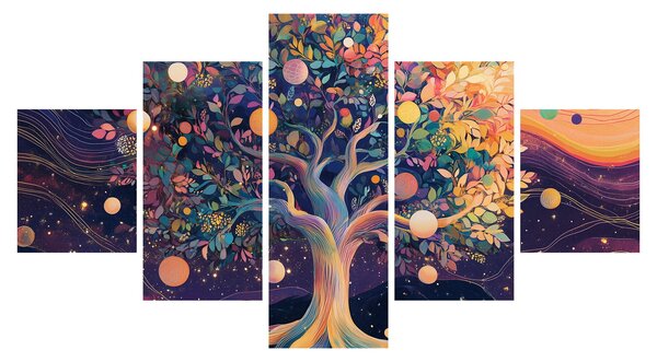 Obraz – Fioletowe drzewo pełne energii (125x70 cm)