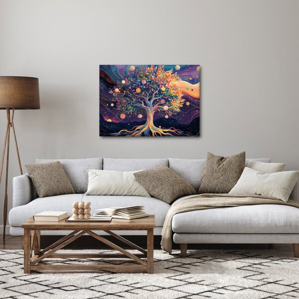 Obraz – Fioletowe drzewo pełne energii (70x50 cm)