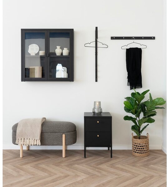 Czarna metalowa szafka nocna Dalby – House Nordic