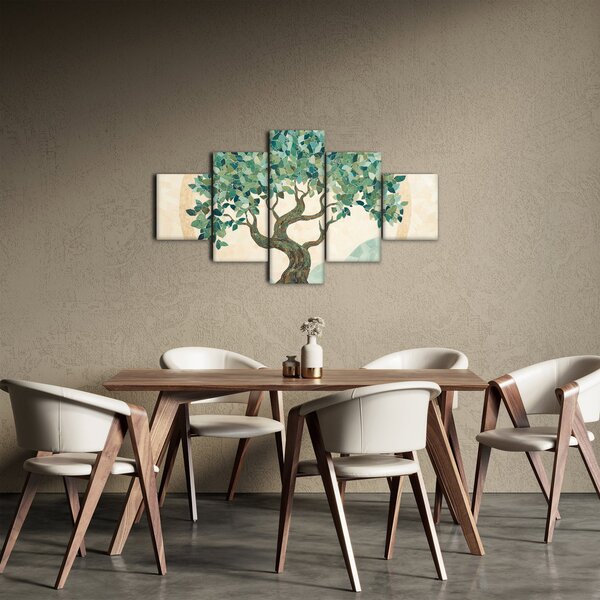Obraz – Elegancka mozaika z drzewem (125x70 cm)