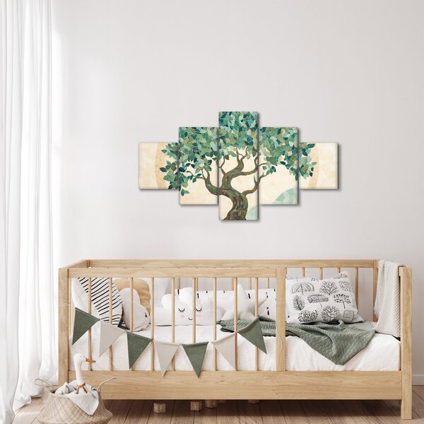 Obraz – Elegancka mozaika z drzewem (125x70 cm)
