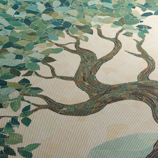 Obraz – Elegancka mozaika z drzewem (170x50 cm)