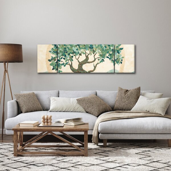 Obraz – Elegancka mozaika z drzewem (170x50 cm)
