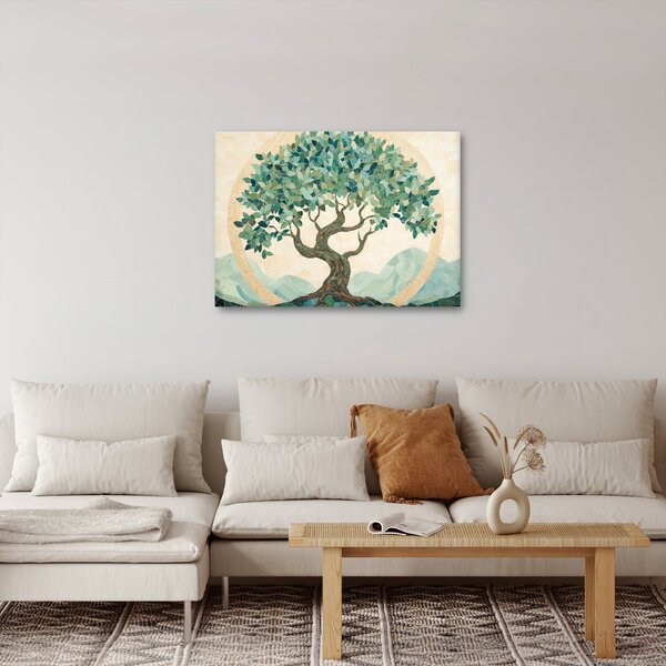 Obraz – Elegancka mozaika z drzewem (70x50 cm)