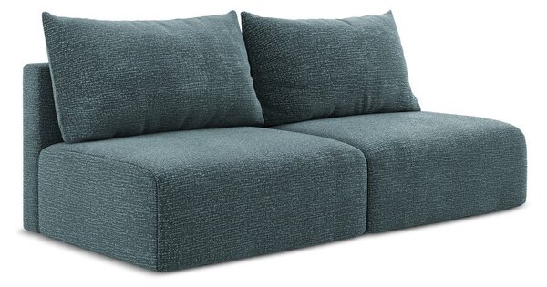 Turkusowa rozkładana/ze schowkiem sofa 216 cm Kalena – Makamii