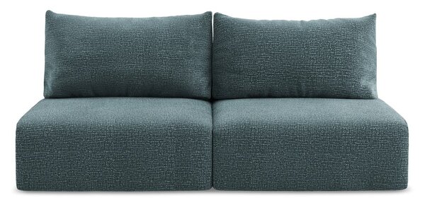 Turkusowa rozkładana/ze schowkiem sofa 216 cm Kalena – Makamii