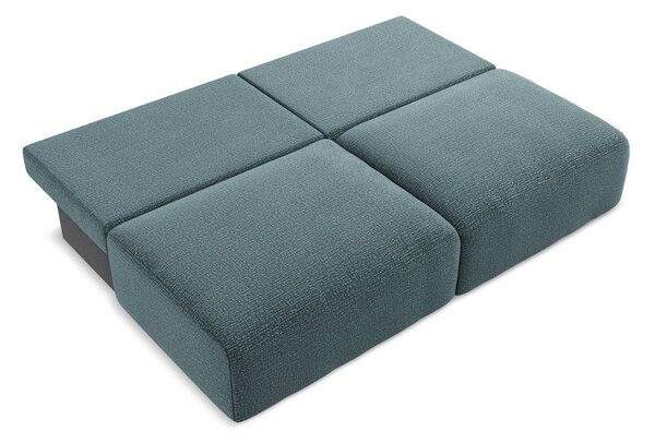 Turkusowa rozkładana/ze schowkiem sofa 216 cm Kalena – Makamii