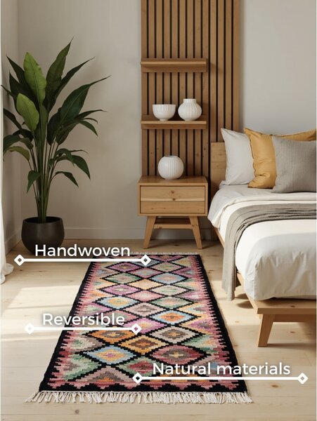 Wełniany chodnik dwustronny tkany ręcznie 60x190 cm Kamal Zara – Nouristan