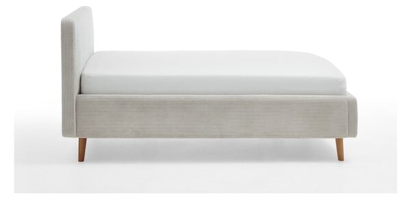 Beżowe tapicerowane łóżko jednoosobowe bez stelaża 120x200 cm Mattis – Meise Möbel