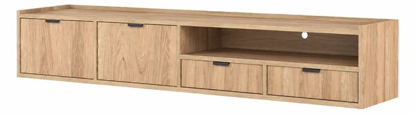 Długa wisząca szafka RTV 200 cm hikora naturalna A1-D68