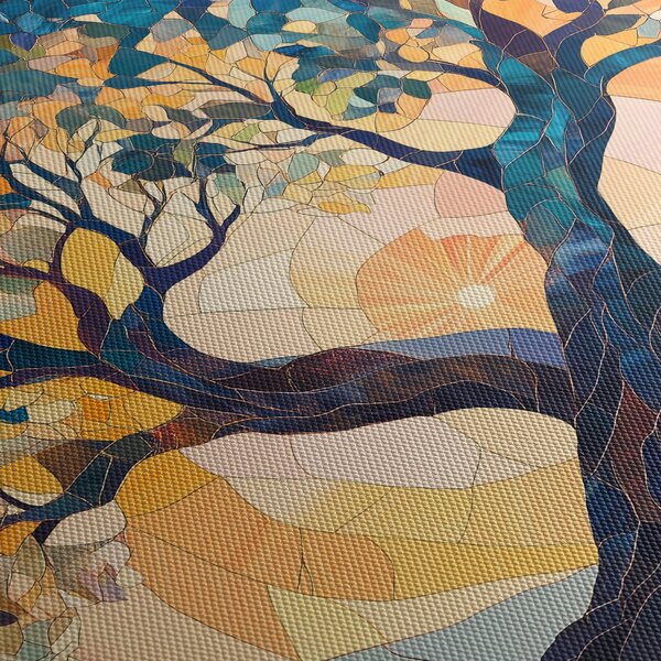 Obraz – Mozaika – słońce i drzewo II. (125x70 cm)