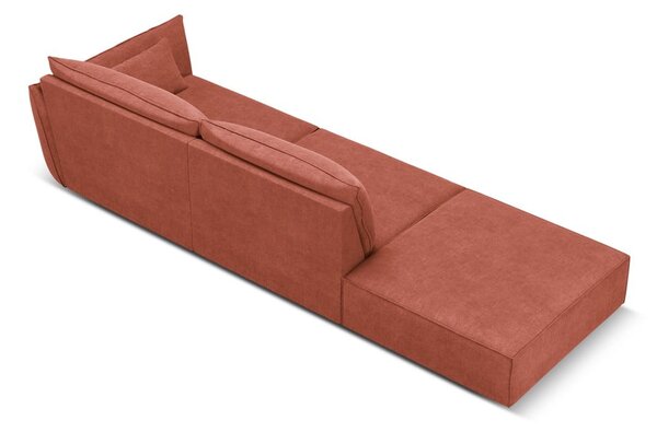 Czerwony szezlong (prawostronny) Vanda – Mazzini Sofas