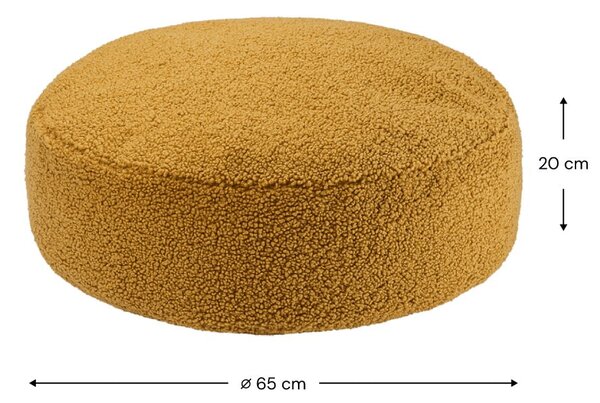 Brązowy dziecięcy worek do siedzenia z materiału bouclé Round – Wigiwama