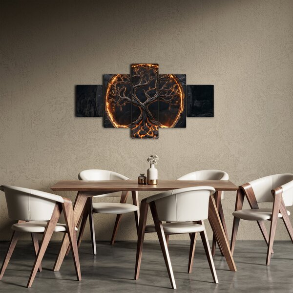 Obraz – Drzewo życia w lawie I. (125x70 cm)