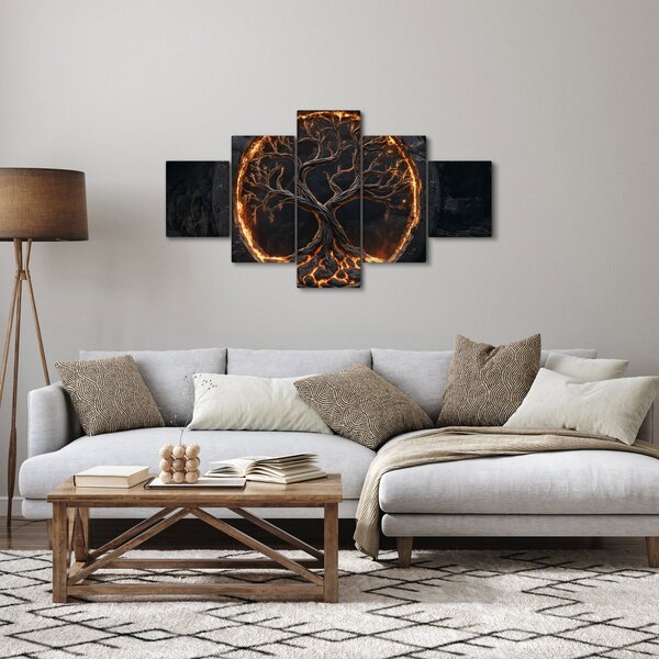 Obraz – Drzewo życia w lawie I. (125x70 cm)