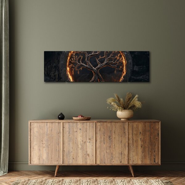 Obraz – Drzewo życia w lawie I. (170x50 cm)