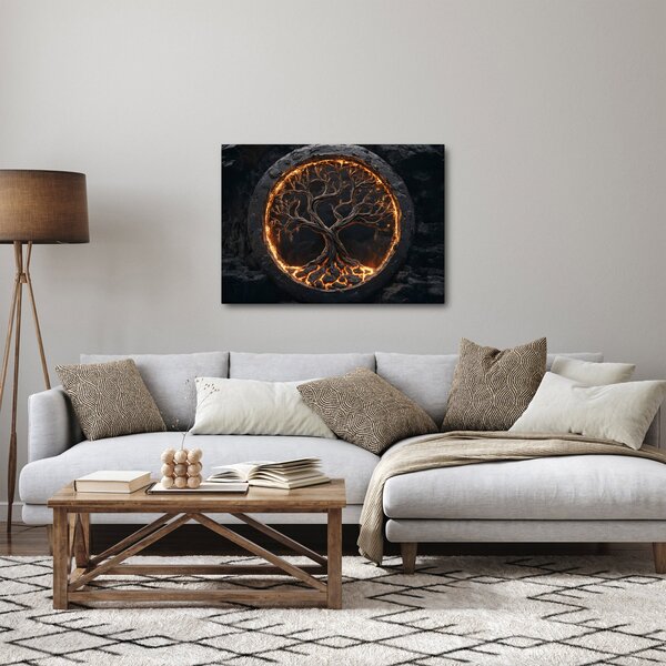 Obraz – Drzewo życia w lawie I. (70x50 cm)