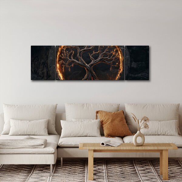 Obraz – Drzewo życia w lawie I. (170x50 cm)