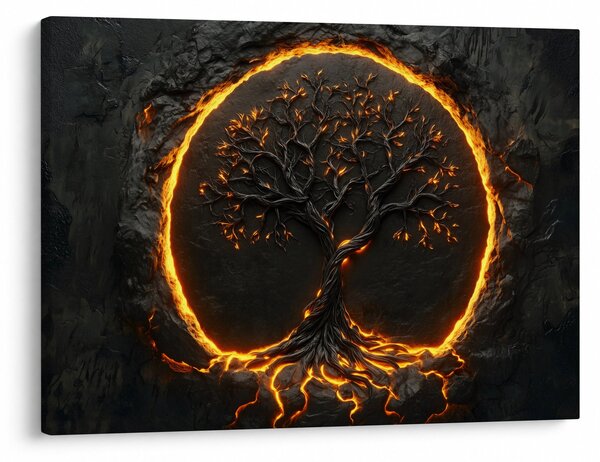 Obraz – Drzewo życia w lawie II. (70x50 cm)