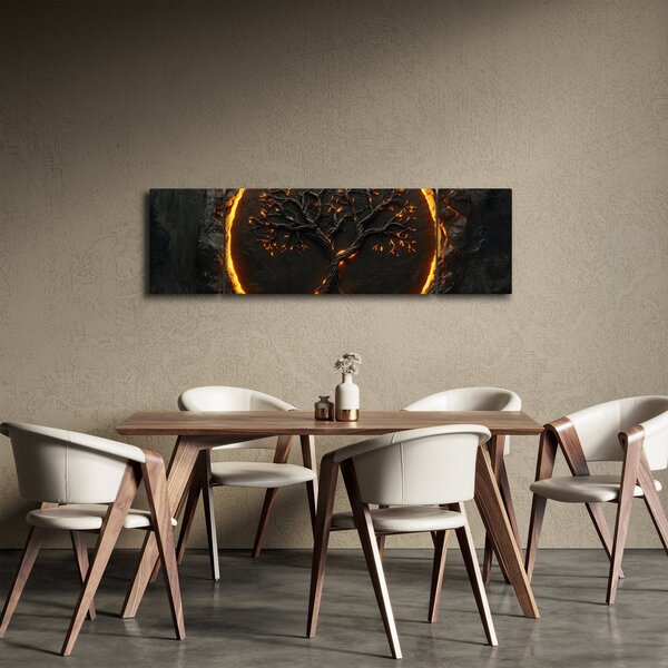 Obraz – Drzewo życia w lawie II. (170x50 cm)