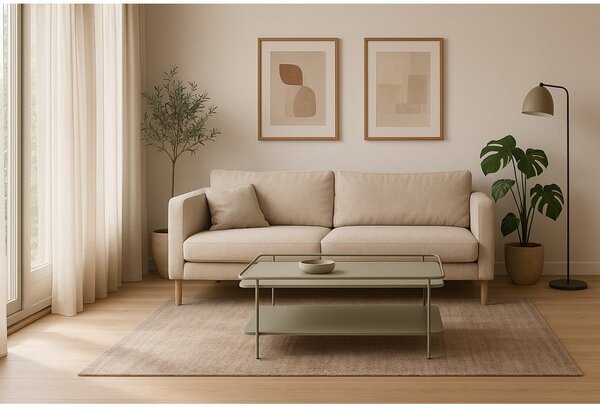 Zielony metalowy stolik 55x110 cm Yuba – Unique Furniture