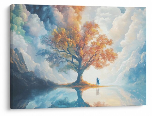Obraz – Drzewo życia i miłości (70x50 cm)