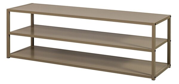 Szarobrązowa metalowa szafka pod TV 120x40x35 cm Teun – WOOOD