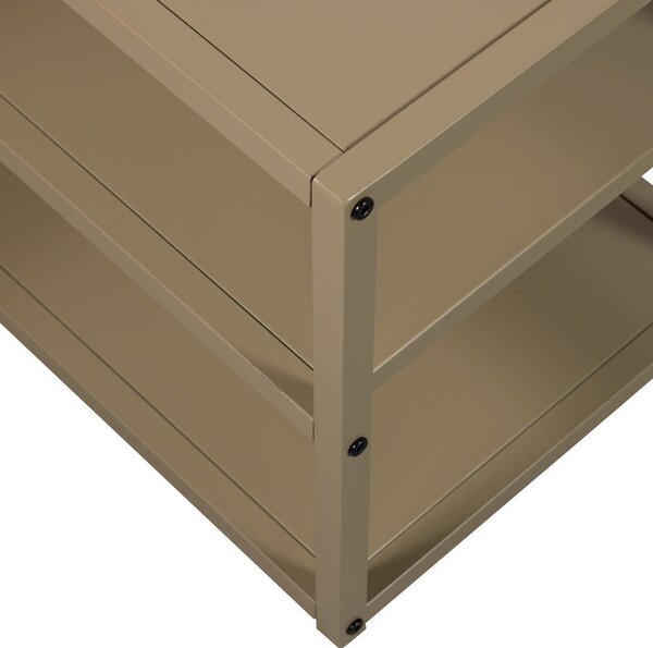 Szarobrązowa metalowa szafka pod TV 120x40x35 cm Teun – WOOOD