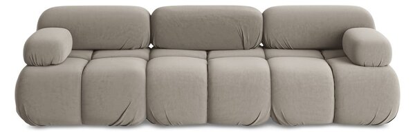 Beżowa aksamitna sofa modułowa 285 cm Lokua – Makamii