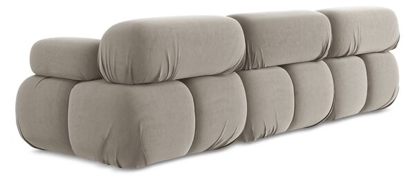 Beżowa aksamitna sofa modułowa 285 cm Lokua – Makamii