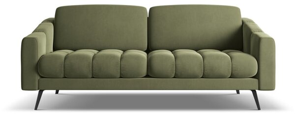 Zielona aksamitna sofa 202 cm Nalu – Makamii