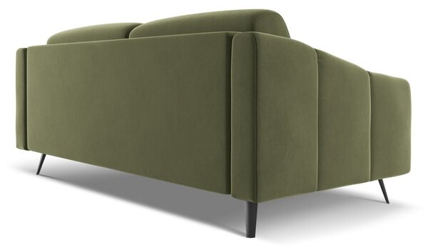 Zielona aksamitna sofa 202 cm Nalu – Makamii