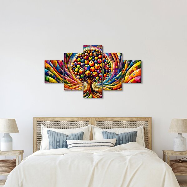 Obraz – Kolorowe drzewo z jabłkami (125x70 cm)