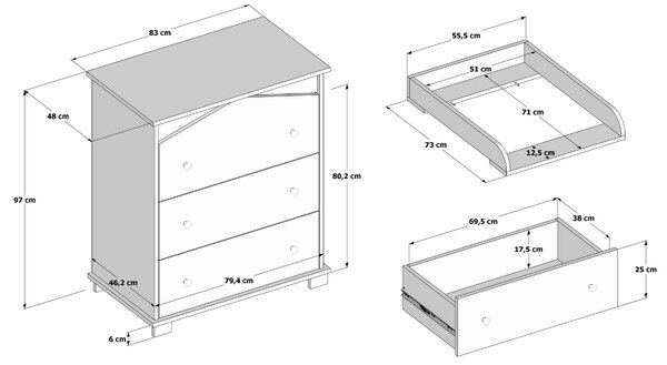 Komoda dziecięca HOUSE biała – funkcjonalność i design w dziecięcym stylu