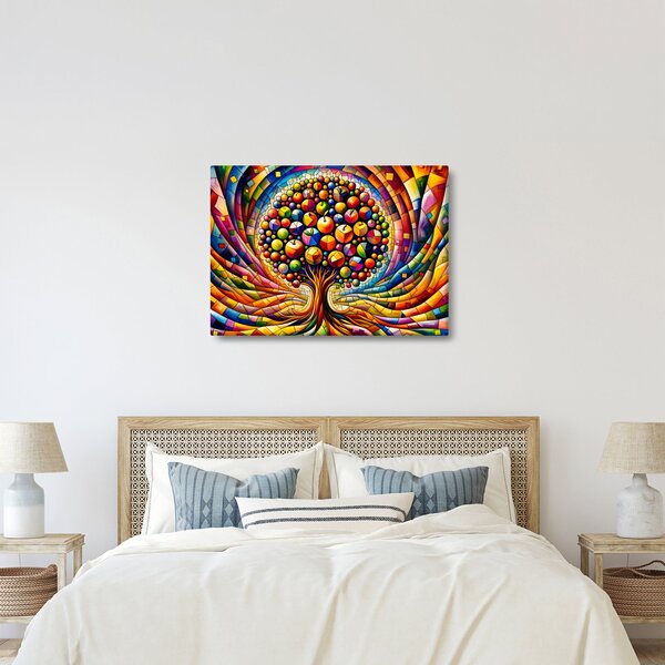 Obraz – Kolorowe drzewo z jabłkami (70x50 cm)