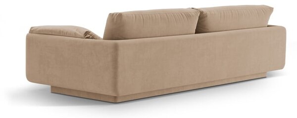 Beżowa aksamitna sofa 220 cm Torino – Micadoni
