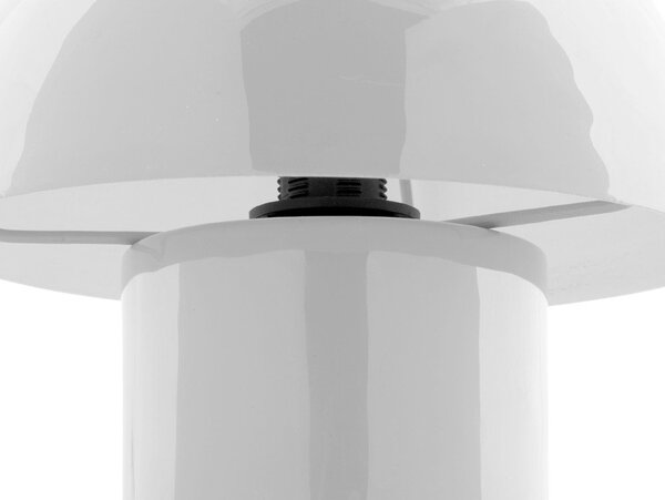 Biała lampa stołowa z metalowym kloszem (wysokość 20 cm) Fat Mushroom – Leitmotiv