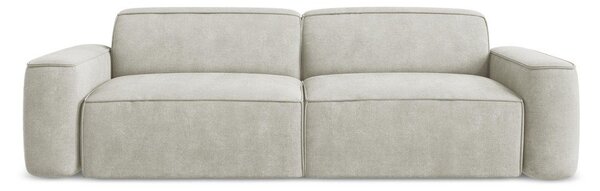Kremowa sofa z tkaniny szenilowej 244 cm Omao – Makamii